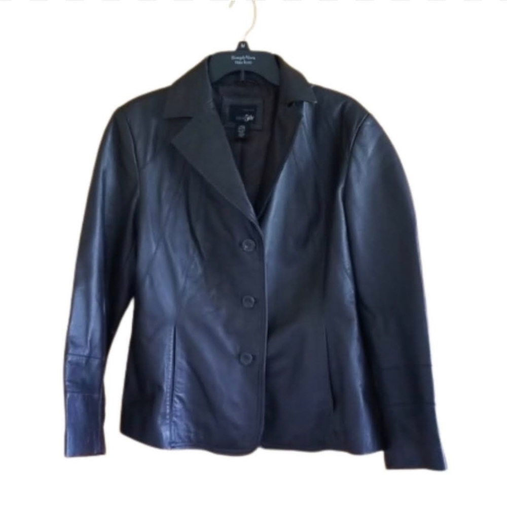 East 5th Black Leather Jacket